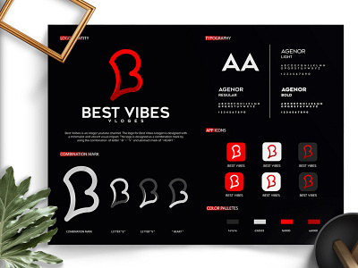 Best Vibes ( Vloges ) app best best logo brand logo branding design graphic design happy icon illustration logo love logo luxury typography ui