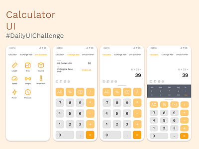 Daily UI Day 4: Calculator UI