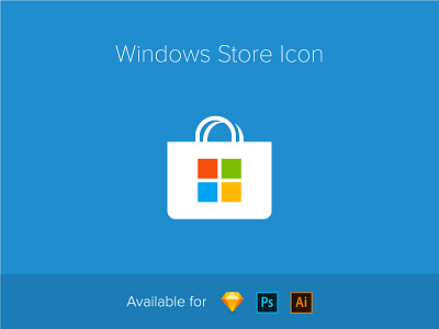 Windows Store icon (vector) ai download freebie freebies icon illustrator logo photoshop psd sketch vector windows store