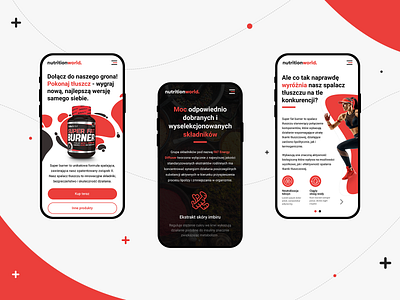 Nutrition World active app burner clean design flat minimal mobile mobile ui nutrition sport supplement supplements ui ux web webdesign