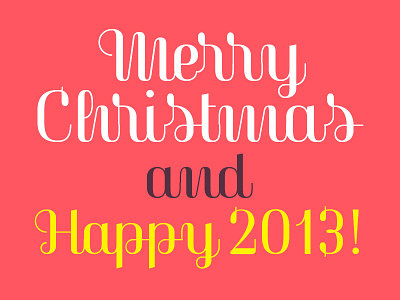 Merry Christmas lettering type design