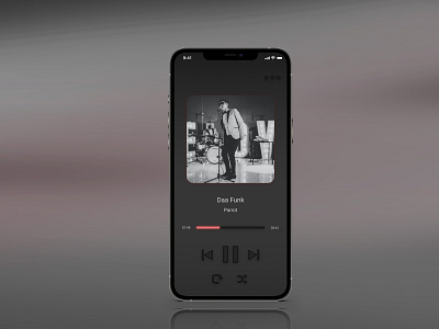 Music Player - Daily UI 9 app daily ui dailyui dailyuichallenge dark design minimal minimalist music ui ux