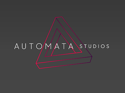 Automata Studios Responsive logo branding generative identity illusion logo logotype penrose responsive triangle typography