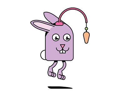 Eye on the Prize bunny carrot hop purple rabbit