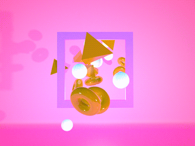Experiment 02 3d c4d cinema4d force geometric lighting pink shapes simulation
