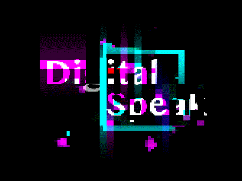 Experiment 03 - Digital Speak ae after effect animation c4d digital loop pixel speak typography