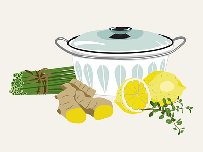 Cooking brochure illustration