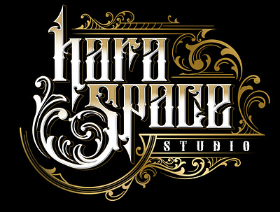 Lettering for @haraspace barbershop calligraphy custom lettering inktattoo lettering lettering design logo design tattoo tattoo art tattoostudio victorian