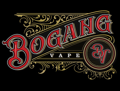 lettering for bogang vape art calligraphy custom lettering design fancy illustration inktattoo tattoo typography vector