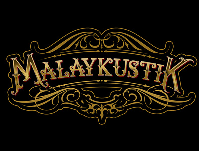 malaykustik band art calligraphy custom lettering design fancy illustration inktattoo tattoo typography vector