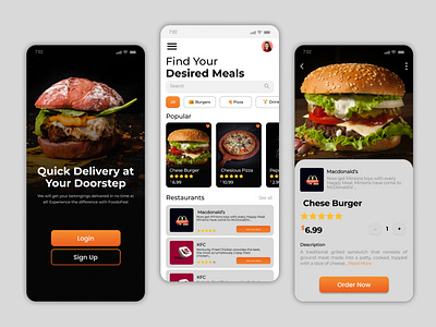 Food Ordering App UI Concept