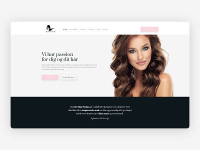 Landing page design - hairdresser branding graphic design ux webdesgin website