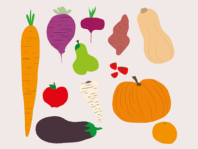Fruits and veggies illustration design illustration