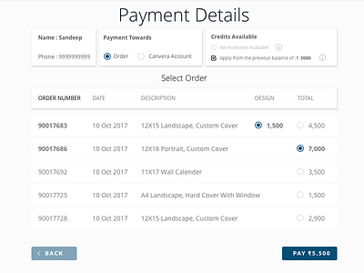 Payment Page - wip