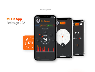 Mi Fit App 2021 app branding design graphic design ui ux vector xiomi