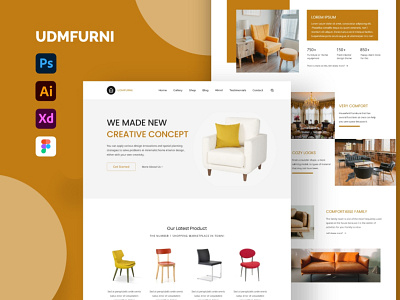 Furniture Website Design furniture design furniture store furniture website design landing page concept landing page design uiux webdesign webdesigns website design