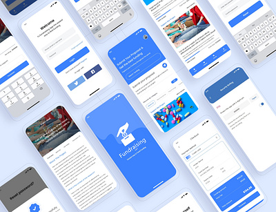 Fundraising app Design android app design funding app funding app design fundraising ios app design mobile app uidesign uiux uxdesign