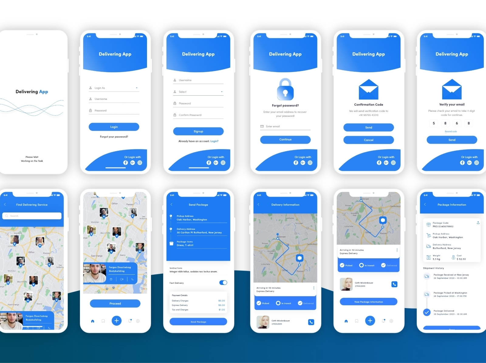 Parcel pick and Delivery App Design by Ulbeast on Dribbble