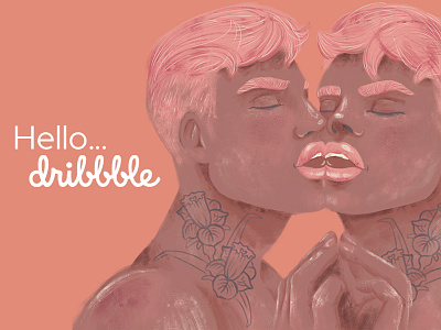 Hello Dribbble drawing hello dribble illustration