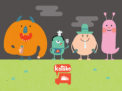 Illustration, Branding - Kotako Characters branding character design illustration kotako monster