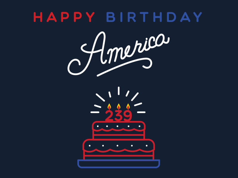 Happy Birthday, America 4th america cake firework happy birthday icon independence july