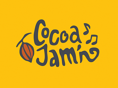 Branding - Cocoa Jam'n branding lettering logo sonique design