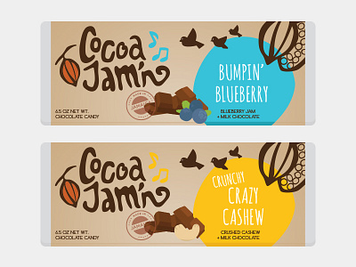 Illustration - Cocoa Jam'n Package chocolate cocoa jamn illustration package