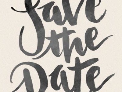 Save The Date brush lettering wedding