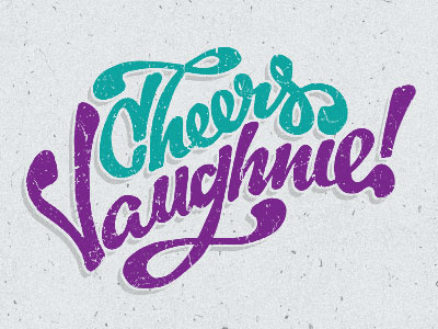 Cheers V (no.2) drawn hand type