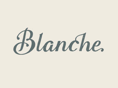 Blanche Script v1 hand drawn lettering logo script