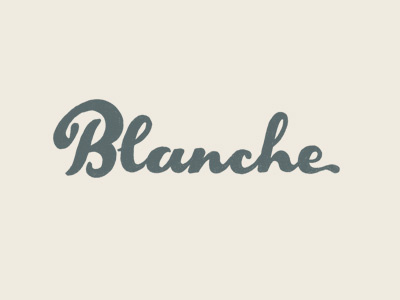 Blanche Logo v4 hand drawn lettering logo script