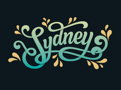 Sydney Script cleaned up letters wiggles
