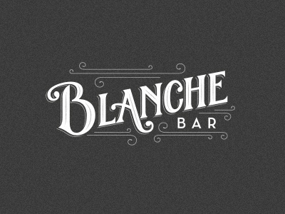 Blanche Bar Final Logo custom lettering logo