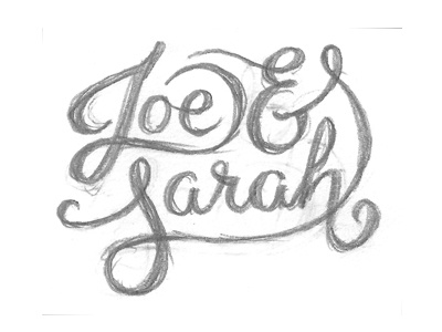 Joe & Sarah hand drawn lettering wedding