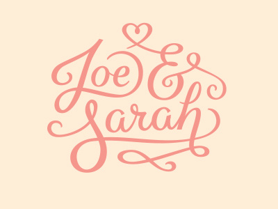 Joe & Sarah v2 lettering wedding