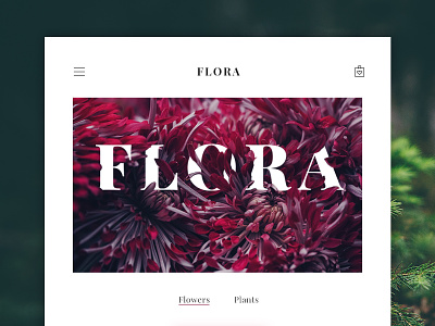 Florist website clean ui florist. typography gift minimal design nature website