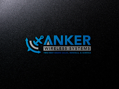 Anker Wireless Systems clean concept design logo minimalist typography vector