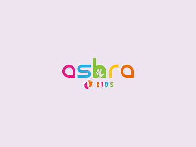 ASHRA kids clean design logo minimal minimalist vector