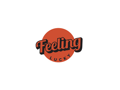 Feeling Lucky clean design logo minimal minimalist typography vector