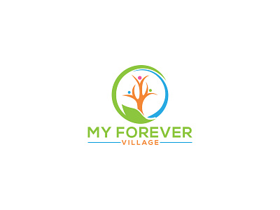 My Forever Village clean concept design logo minimal typography vector