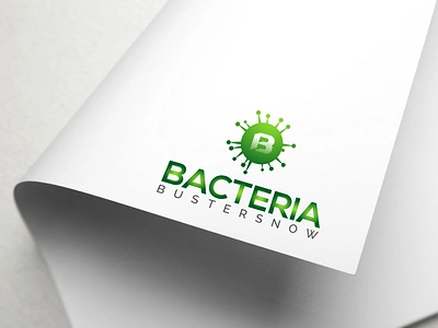 bacteria busters branding clean concept design flat logo minimal minimalist typography vector