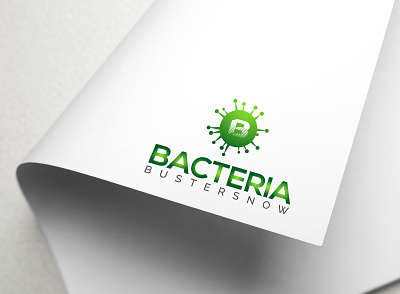 bacteria busters branding clean concept design flat logo minimal minimalist typography vector