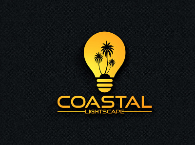 Coastal Lightscape branding clean concept design flat logo minimal minimalist typography vector