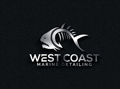 West Coast Marine Detailing branding clean concept design flat logo minimal minimalist typography vector