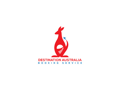 Destination Australia Booking Servi branding clean concept design flat logo minimal minimalist typography vector