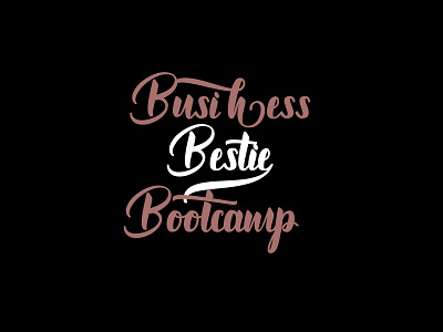 BUSINESS BESTIE BOOTCAMP branding clean concept design flat logo minimal minimalist typography vector