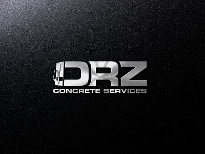 DRZ Concrete Services branding clean concept design flat logo minimal minimalist typography vector