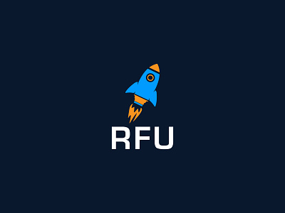 rfu branding clean concept design flat logo minimal minimalist typography vector