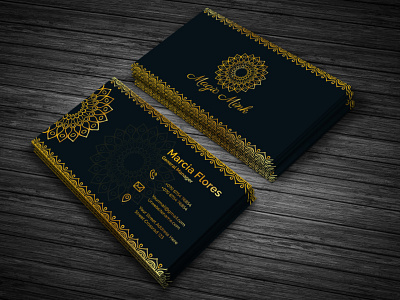 mandala business card design branding clean concept design minimal vector