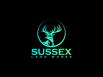 Sussex-Land-Works clean concept design logo minimal typography vector